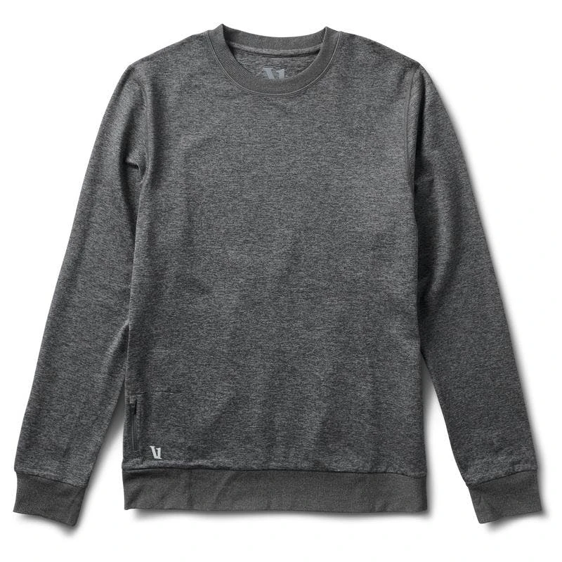 Vuori Men's Ponto Performance Crew - Charcoal Heather 1 Vuori Men's Ponto Performance Crew - Charcoal Heather