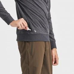 Vuori Men's Ponto Performance Crew - Charcoal Heather 11 Vuori Men's Ponto Performance Crew - Charcoal Heather