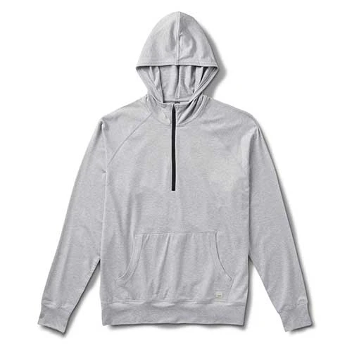 Vuori Men's Ponto Performance 1/2 Zip Hoodie - Platinum Heather 1 Vuori Men's Ponto Performance 1/2 Zip Hoodie - Platinum Heather