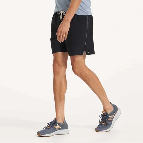 Vuori Trail Short - Black/Heather Grey Stripe Apparel 5 Vuori Trail Short - Black/Heather Grey Stripe Apparel
