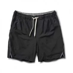 Vuori Trail Short - Black/Heather Grey Stripe Apparel