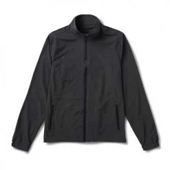 Vuori Men's Venture Track Jacket - Black Linen Texture Apparel