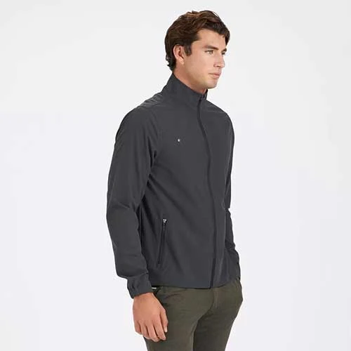 Vuori Men's Venture Track Jacket - Black Linen Texture Apparel 3 Vuori Men's Venture Track Jacket - Black Linen Texture Apparel