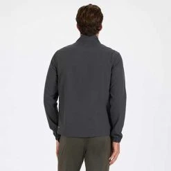 Vuori Men's Venture Track Jacket - Black Linen Texture Apparel 9 Vuori Men's Venture Track Jacket - Black Linen Texture Apparel