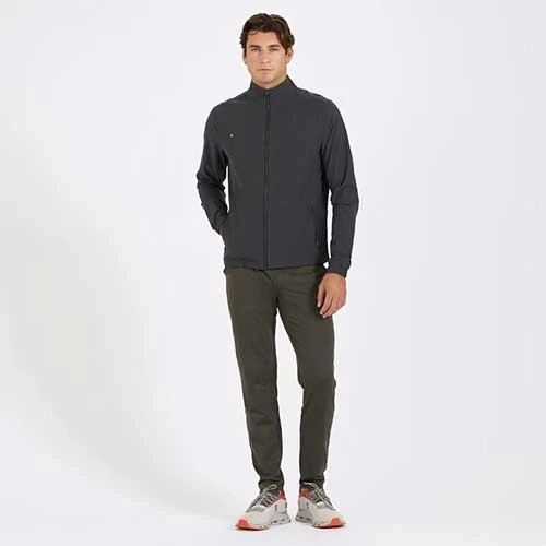 Vuori Men's Venture Track Jacket - Black Linen Texture Apparel 4 Vuori Men's Venture Track Jacket - Black Linen Texture Apparel