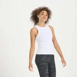 Vuori Women's Sunrise High Neck Tank - White