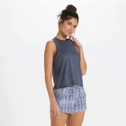 Vuori Tops Women's Energy Top - Azure Heather