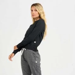 Vuori Tops Women's Daydream Crew - Black Heather