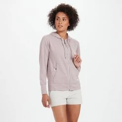 Vuori Women's Halo Performance Hoodie - Dusk Heather Tops