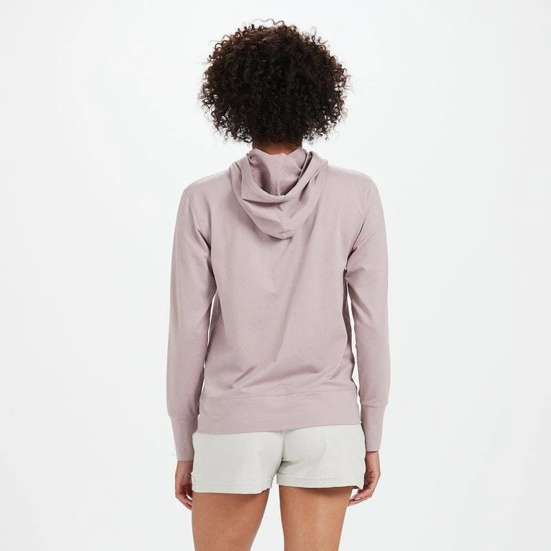 Vuori Women's Halo Performance Hoodie - Dusk Heather Tops 4 Vuori Women's Halo Performance Hoodie - Dusk Heather Tops