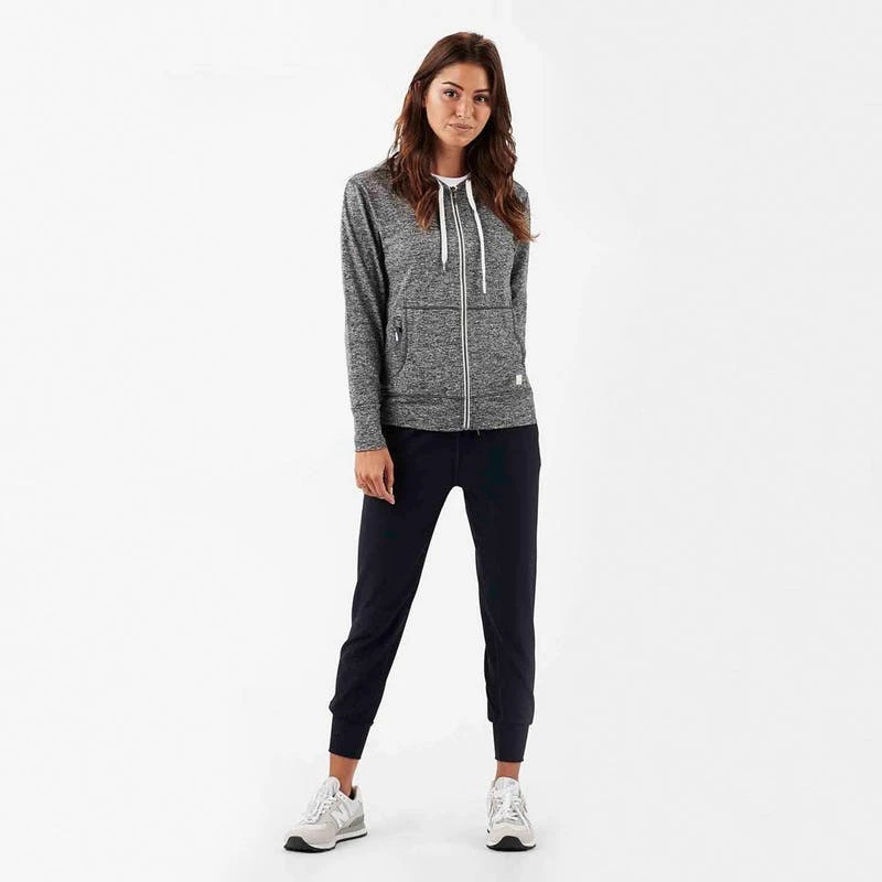 Vuori Women's Halo Performance Hoodie - Heather Grey Tops 2 Vuori Women's Halo Performance Hoodie - Heather Grey Tops