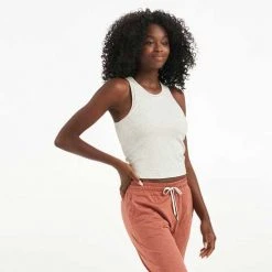 Vuori Women's Mudra Plyo Tank Top - White Heather Grey