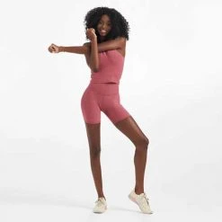 Vuori Women's Elevation Plyo Tank - Desert Rose Heather