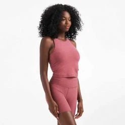 Vuori Women's Elevation Plyo Tank - Desert Rose Heather