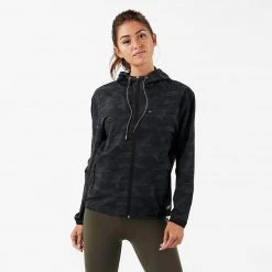 Vuori Women's Outdoor Trainer Shell Jacket - Black Camo Jackets & Vests