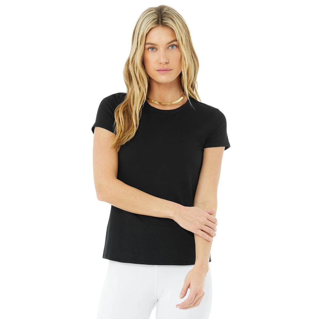 Alo Yoga Tops Women's Alosoft Finesse Tee - Black 1 Alo Yoga Tops Women's Alosoft Finesse Tee - Black