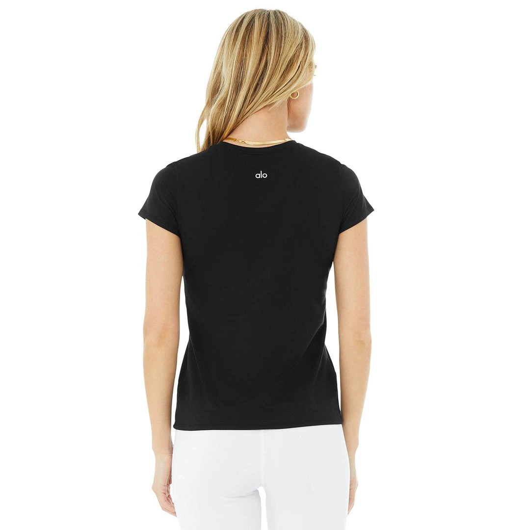 Alo Yoga Tops Women's Alosoft Finesse Tee - Black 3 Alo Yoga Tops Women's Alosoft Finesse Tee - Black