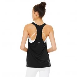 Alo Yoga Women's Motion Tank Top - Black Tops 6 Alo Yoga Women's Motion Tank Top - Black Tops