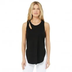 Alo Yoga Women's Ribbed Peak Tank - Black