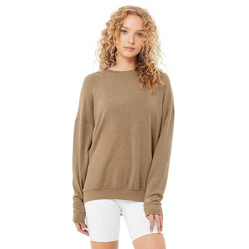 Alo Yoga Women's Soho Pullover - Gravel 1 Alo Yoga Women's Soho Pullover - Gravel