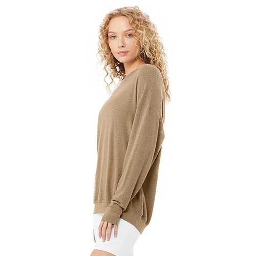 Alo Yoga Women's Soho Pullover - Gravel 2 Alo Yoga Women's Soho Pullover - Gravel