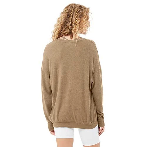Alo Yoga Women's Soho Pullover - Gravel 3 Alo Yoga Women's Soho Pullover - Gravel