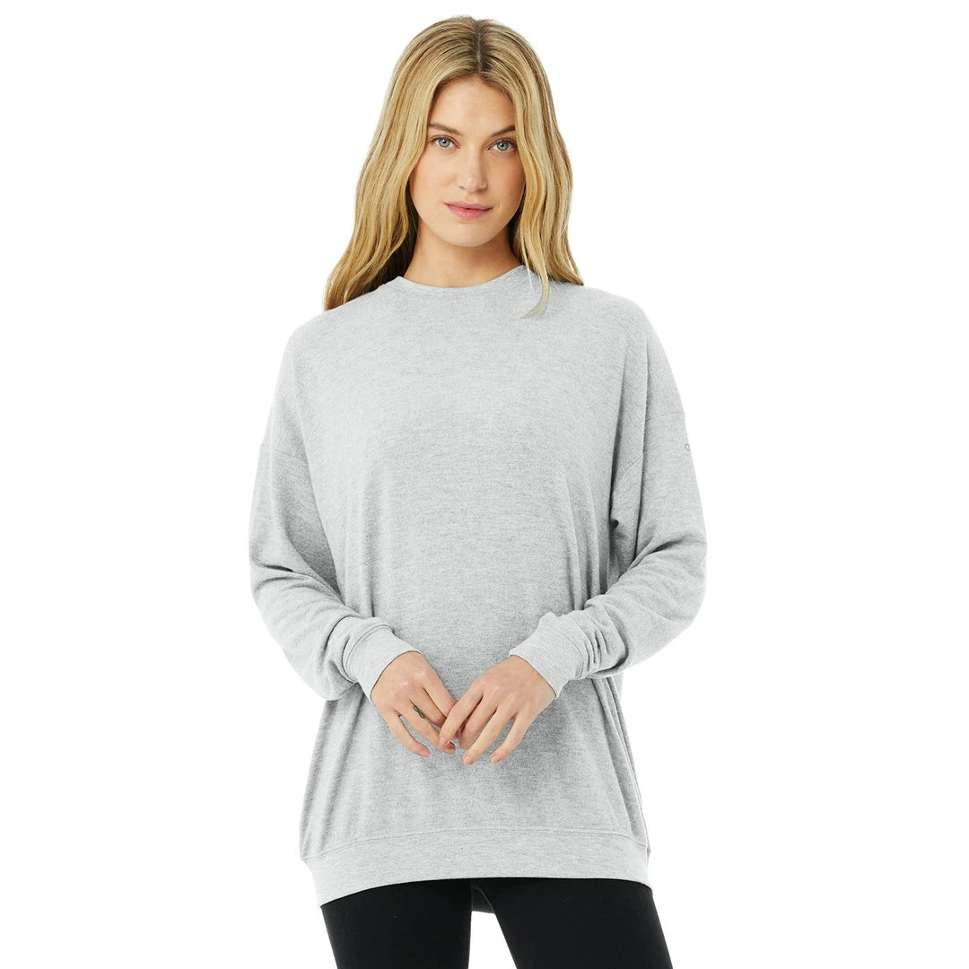 Alo Yoga Tops Women's Soho Pullover - Athletic Grey Heather 1 Alo Yoga Tops Women's Soho Pullover - Athletic Grey Heather