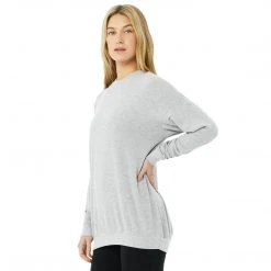Alo Yoga Tops Women's Soho Pullover - Athletic Grey Heather