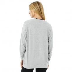 Alo Yoga Tops Women's Soho Pullover - Athletic Grey Heather 8 Alo Yoga Tops Women's Soho Pullover - Athletic Grey Heather
