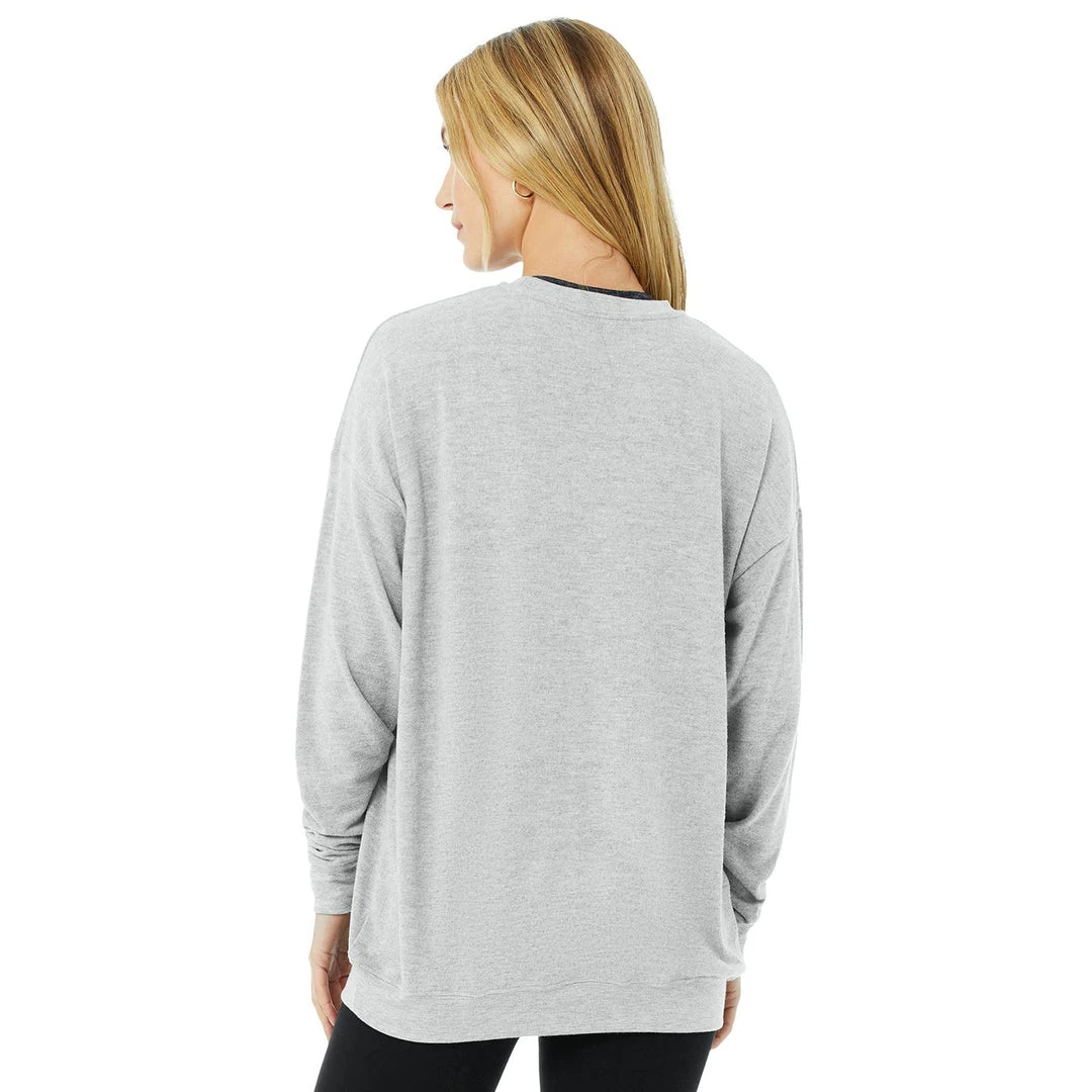 Alo Yoga Tops Women's Soho Pullover - Athletic Grey Heather 3 Alo Yoga Tops Women's Soho Pullover - Athletic Grey Heather