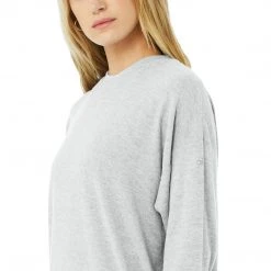 Alo Yoga Tops Women's Soho Pullover - Athletic Grey Heather 9 Alo Yoga Tops Women's Soho Pullover - Athletic Grey Heather