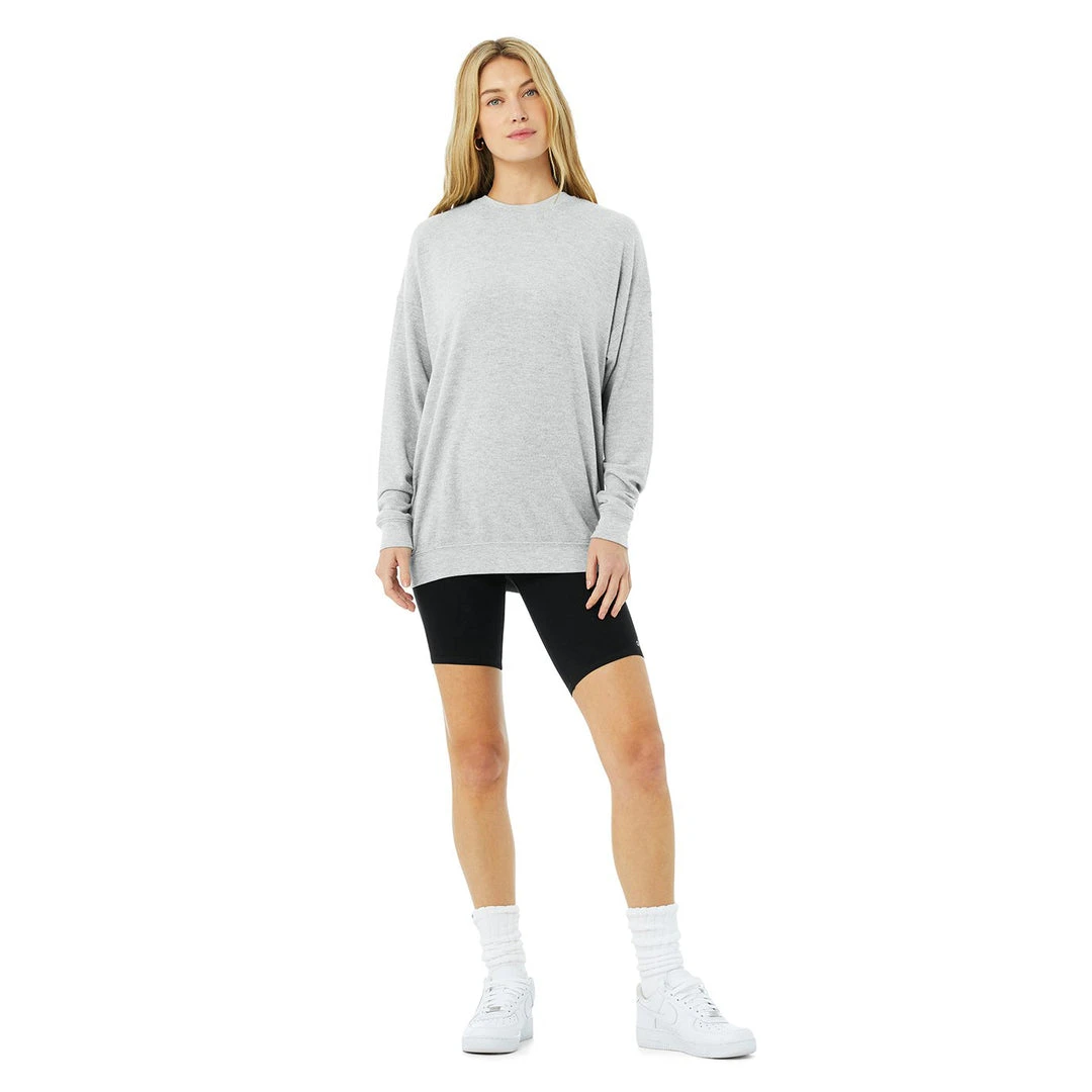 Alo Yoga Tops Women's Soho Pullover - Athletic Grey Heather 5 Alo Yoga Tops Women's Soho Pullover - Athletic Grey Heather