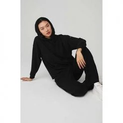 Alo Yoga Tops Women's Alolux Cozy Hoodie - Black