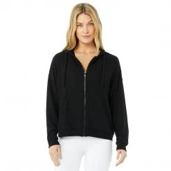 Alo Yoga Women's Alolux Soho Full Zip Hoodie - Black