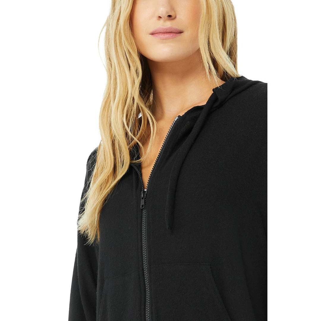 Alo Yoga Women's Alolux Soho Full Zip Hoodie - Black 4 Alo Yoga Women's Alolux Soho Full Zip Hoodie - Black
