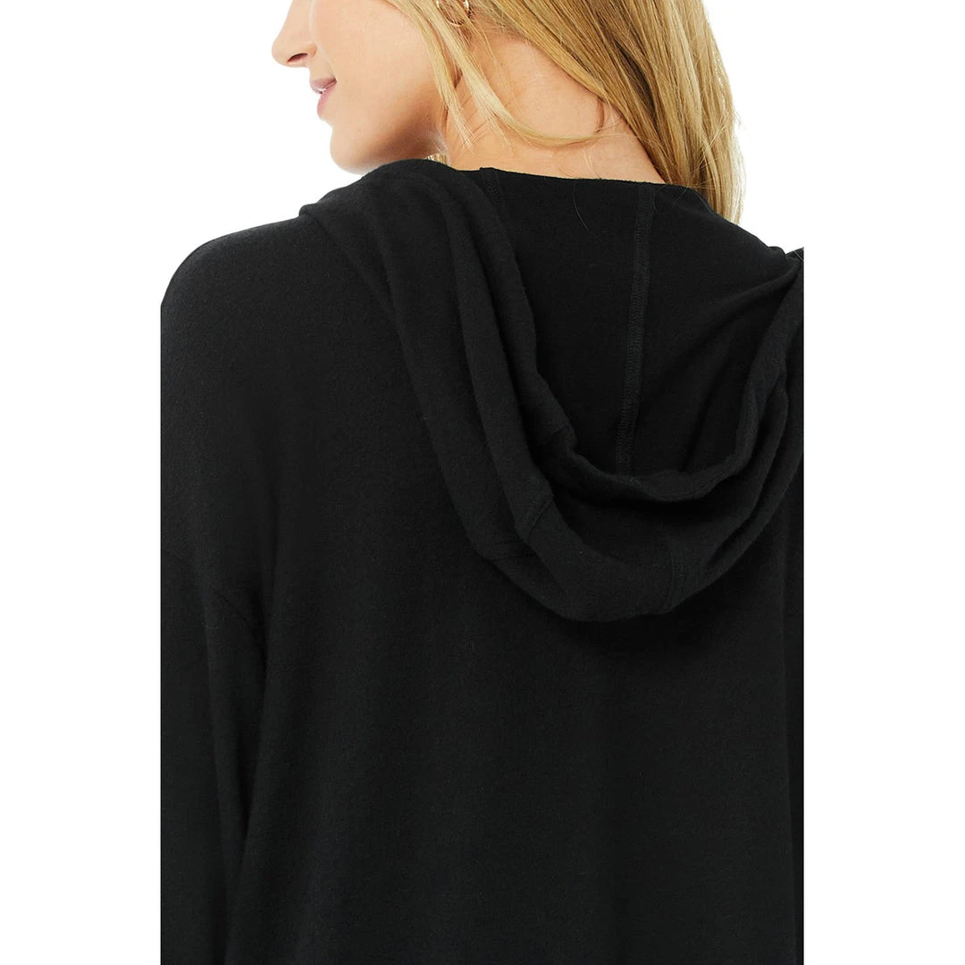 Alo Yoga Women's Alolux Soho Full Zip Hoodie - Black 5 Alo Yoga Women's Alolux Soho Full Zip Hoodie - Black