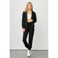 Alo Yoga Women's Alolux Soho Full Zip Hoodie - Black 13 Alo Yoga Women's Alolux Soho Full Zip Hoodie - Black