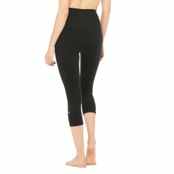 Alo Yoga Bottoms Women's Hight-Waist Airbrush Capri - Black 5 Alo Yoga Bottoms Women's Hight-Waist Airbrush Capri - Black