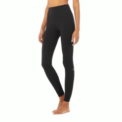 Alo Yoga Bottoms Women's High-Waist Solid Vapor Legging - Black