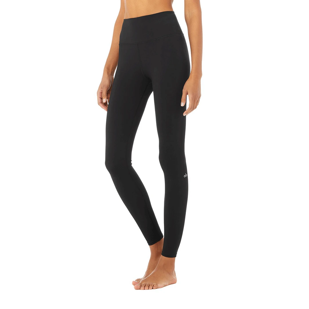 Alo Yoga Bottoms Women's High-Waist Solid Vapor Legging - Black 2 Alo Yoga Bottoms Women's High-Waist Solid Vapor Legging - Black