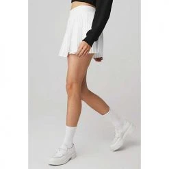 Alo Yoga Bottoms Women's Aces Tennis Skirt - White