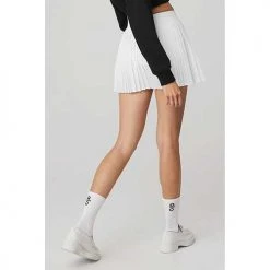 Alo Yoga Bottoms Women's Aces Tennis Skirt - White 7 Alo Yoga Bottoms Women's Aces Tennis Skirt - White