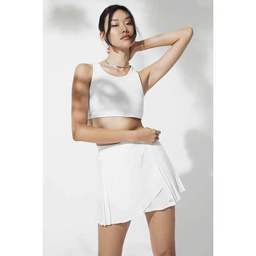 Alo Yoga Bottoms Women's Aces Tennis Skirt - White 4 Alo Yoga Bottoms Women's Aces Tennis Skirt - White