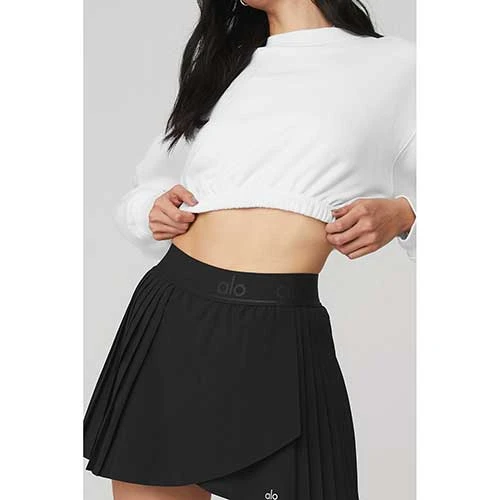 Alo Yoga Women's Aces Tennis Skirt - Black Bottoms 4 Alo Yoga Women's Aces Tennis Skirt - Black Bottoms