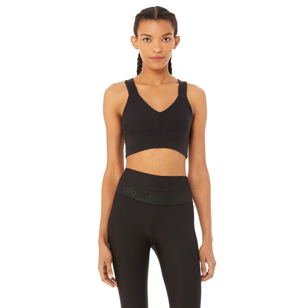 Alo Yoga Women's Emulate Bra - Black 1 Alo Yoga Women's Emulate Bra - Black