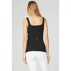 Alo Yoga Tops Women's Ribbed Minimalist Tank - Black 7 Alo Yoga Tops Women's Ribbed Minimalist Tank - Black
