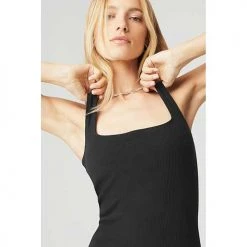 Alo Yoga Tops Women's Ribbed Minimalist Tank - Black