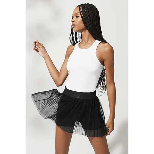 Alo Yoga Women's Ribbed Aspire Full Length Tank - White 5 Alo Yoga Women's Ribbed Aspire Full Length Tank - White