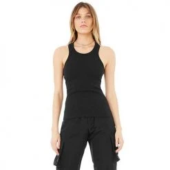Alo Yoga Women's Ribbed Aspire Full Length Tank - Black