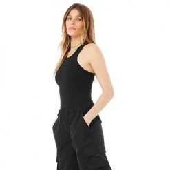 Alo Yoga Women's Ribbed Aspire Full Length Tank - Black